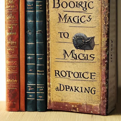 Image similar to 16 books on magic spells stacked below a cloaking robe of elvenkind in a wardrobe, award winning photograph