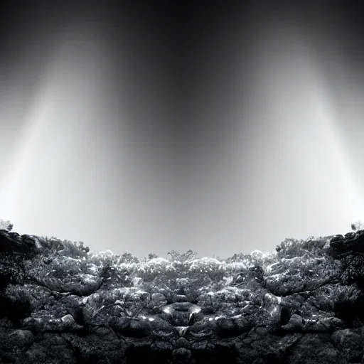 Image similar to bioluminiscence, award winning black and white photography
