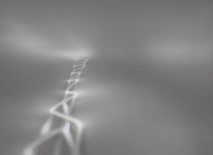 Image similar to an underexposed kodak 500 photograph of a double helix, volumetric fog, muted color