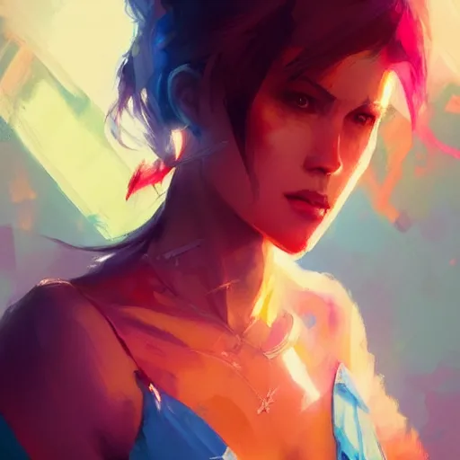 Image similar to colorful art by greg rutkowski, artgerm, artstation, wlop, cgsociety, detalied,