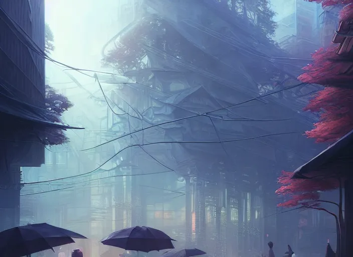 Image similar to spring mornings in the low - poly tokyo, diffuse lighting, fantasy, intricate, surrealism!!!!, highly detailed, lifelike, photorealistic, digital painting, artstation, illustration, concept art, smooth, sharp focus, by greg rutkowski, chris tulloch mccabe, valentina remenar and asher duran,