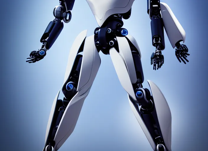 Prompt: futuristic anime robot ( designed by porsche ), xf iq 4, 1 5 0 mp, 5 0 mm, f / 1. 4, iso 2 0 0, 1 / 1 6 0 s, natural light, octane render, adobe lightroom, rule of thirds, symmetrical balance, depth layering, polarizing filter, sense of depth, ai enhanced