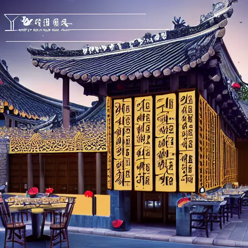 Image similar to a beautiful hyperdetailed render of roasted string hotpot elementary restaurant restaurant yan'an, from china, with merchant logo, simply style, fine delicate structure, chinese style, victo ngai, 4 k hd