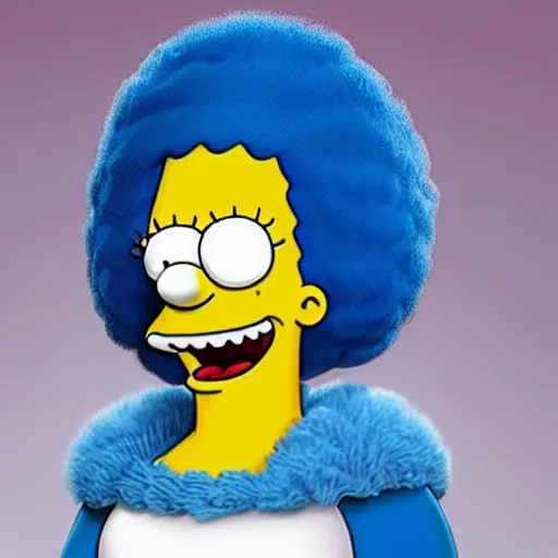 Prompt: Marge Simpson as a real person