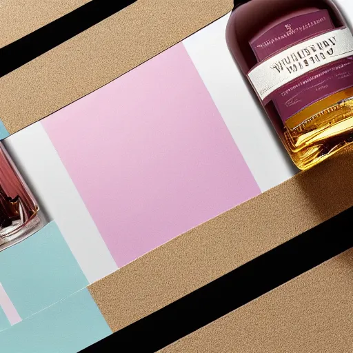 Prompt: pastel colours, conceptual whiskey packaging, label design, behance, packaging of the world, award, front label, packaging design, craft