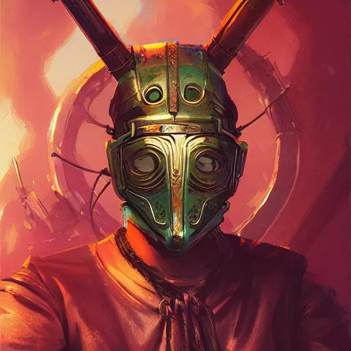 Image similar to cyberpunk viking helmet mask warrior goddess robot ninja fantasy, art gta 5 cover, official fanart behance hd artstation by jesper ejsing, by rhads, makoto shinkai and lois van baarle, ilya kuvshinov, ossdraws