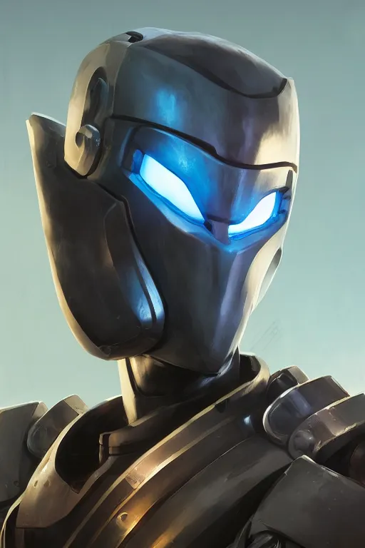 Image similar to epic mask helmet robot ninja portrait stylized as fornite style game design fanart by concept artist gervasio canda, behance hd by jesper ejsing, by rhads, makoto shinkai and lois van baarle, ilya kuvshinov, rossdraws global illumination radiating a glowing aura global illumination ray tracing hdr render in unreal engine 5