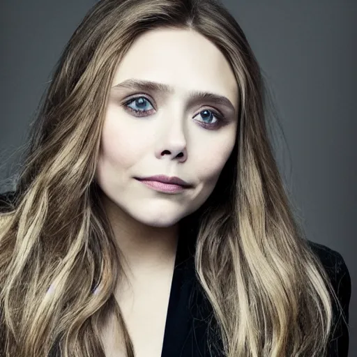 Prompt: elizabeth olsen, classical portrait