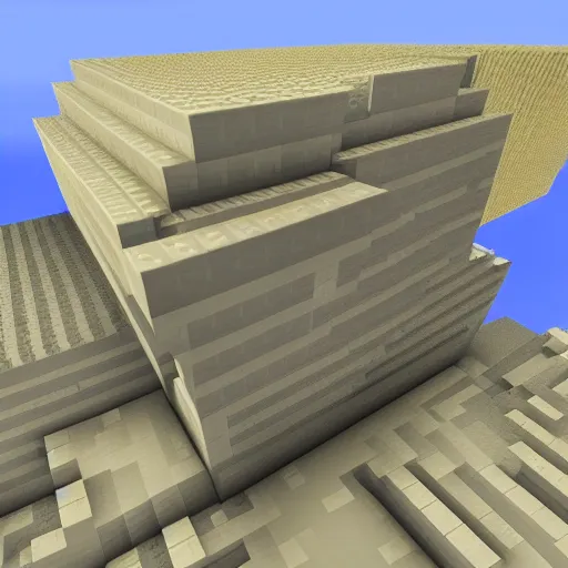 Image similar to blocky Minecraft architecture abstraction depthcore detailed bauhaus by the designers republic