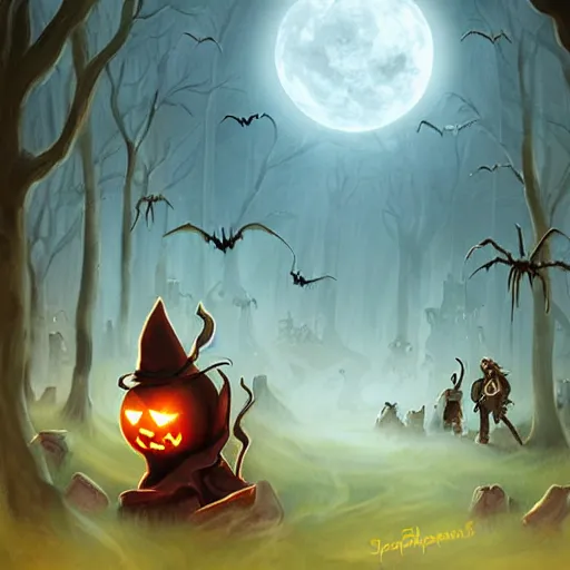 Image similar to Epic Halloween Fantasy Art by John Stephans