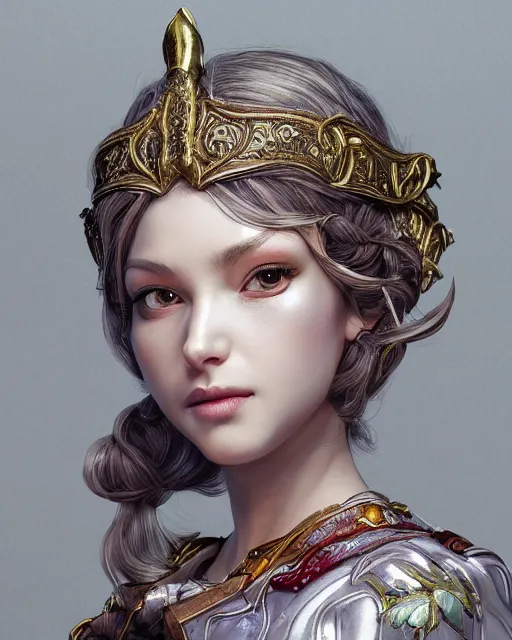 Prompt: studio portrait of neutral good colorful female cleric bard healer as absurdly beautiful, elegant, young sensual pretty woman, ultrafine hyperrealistic detailed face illustration by kim jung gi, irakli nadar, intricate linework, sharp focus, bright colors, matte, octopath traveler, final fantasy, unreal engine highly rendered, global illumination, radiant light, intricate environment