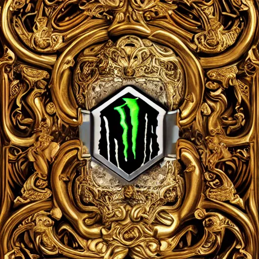 Image similar to A new drink from monster energy in the Baroque style 4k