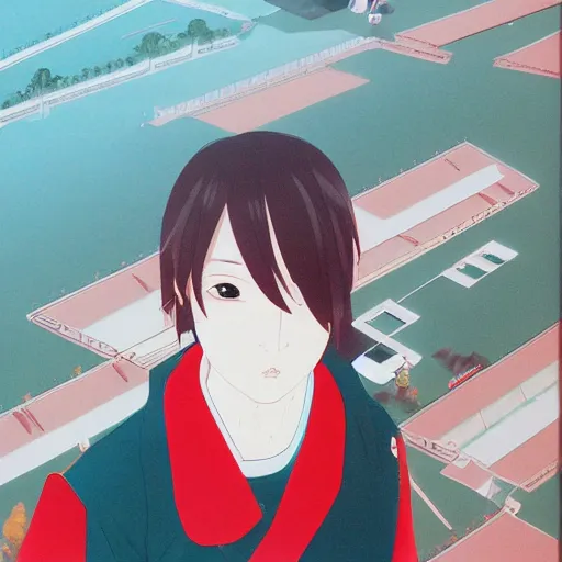 Prompt: a high detail portrait of KAMITSUBAKI STUDIO by makoto sinkai, by BUNBUN, in simple background, CLIP STADIO, mad painting