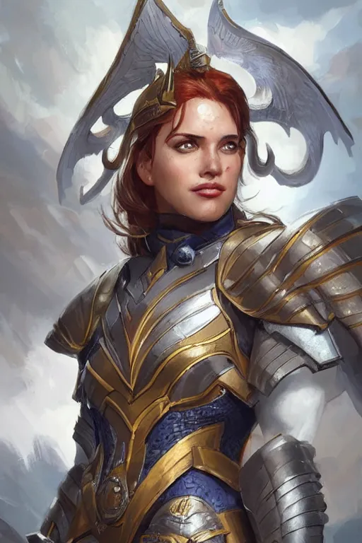 Image similar to amazon valkyrie athena, d & d, fantasy, portrait, highly detailed, headshot, digital painting, trending on artstation, concept art, sharp focus, illustration, art by artgerm and greg rutkowski and magali villeneuve