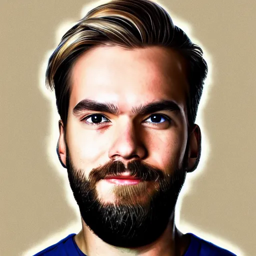 Image similar to portrait of pewdiepie