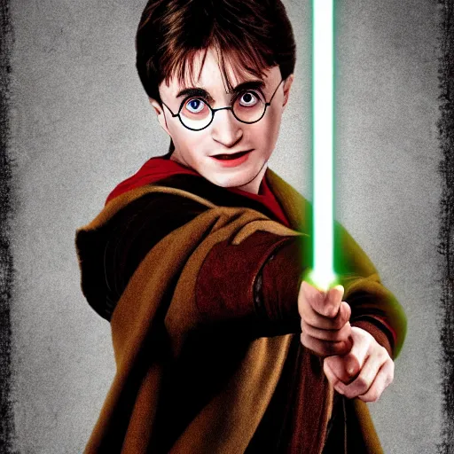 Prompt: Harry Potter as a Jedi Knight