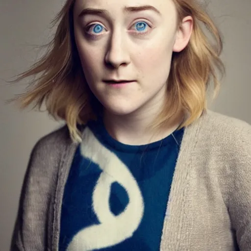 Image similar to a true-to-life photoshoot portrait of Saoirse Ronan real-life accurate face