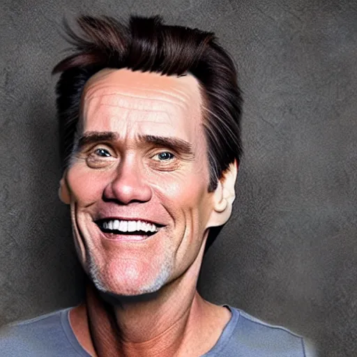 Image similar to a portrait of jim carrey wearing mechanical implants