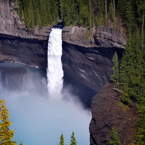 Image similar to boeing 747 over Helmcken falls