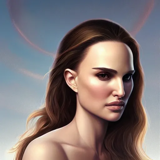 Prompt: portrait of natalie portman by charlie bowater