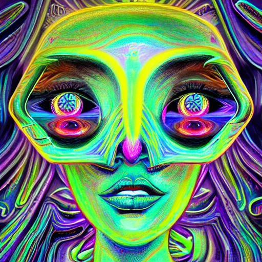 Prompt: 👽 🤖 psychedelic style, surreal, digital painting