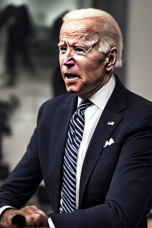 Prompt: Joe Biden starring in Dark Brandon Rising a gritty action drama thriller, movie poster