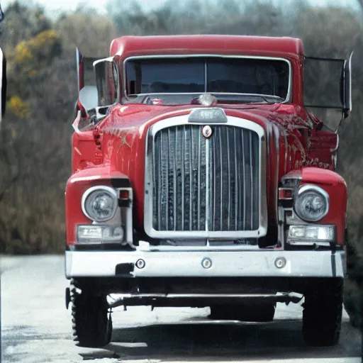 Image similar to mack truck, front view, 8 0 mm, kodachrome,