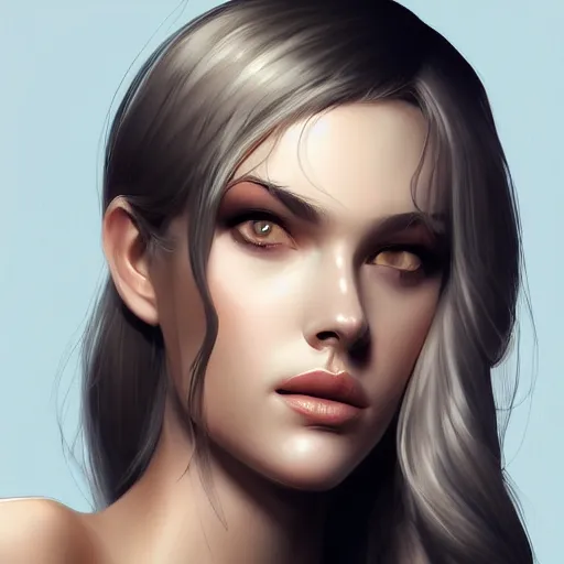 Prompt: a beautiful woman with smooth face and smooth jawline, artstation, digital art, detailed, sharp