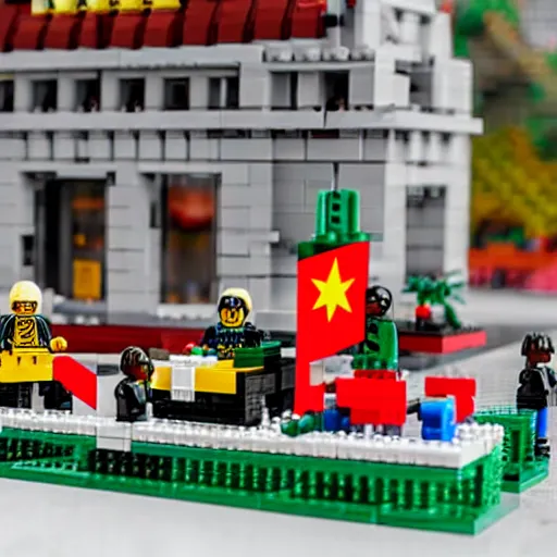 Image similar to Tiananmen Square Lego Set