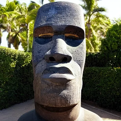 Image similar to Easter island head statue of Shaquille O'Neal