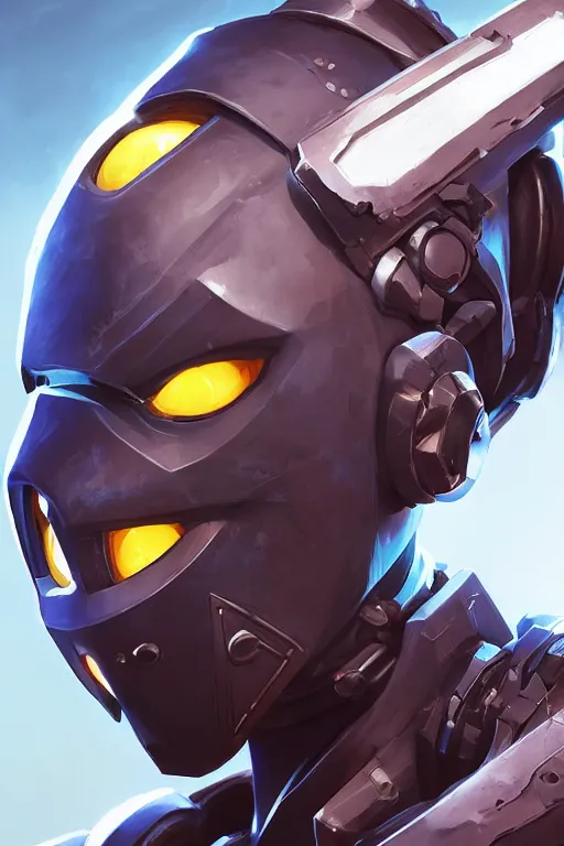 Image similar to epic mask helmet robot ninja portrait stylized as fornite style game design fanart by concept artist gervasio canda, behance hd by jesper ejsing, by rhads, makoto shinkai and lois van baarle, ilya kuvshinov, rossdraws global illumination radiating a glowing aura global illumination ray tracing hdr render in unreal engine 5