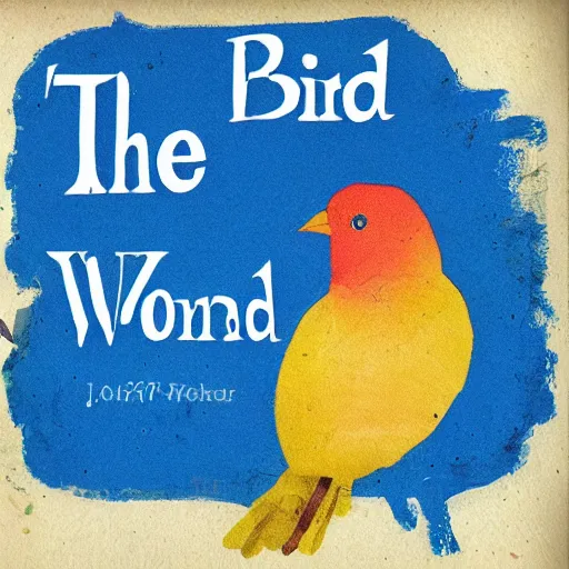 Prompt: the word bird