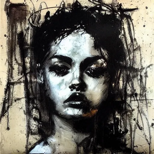 Prompt: artwork woman by Guy Denning