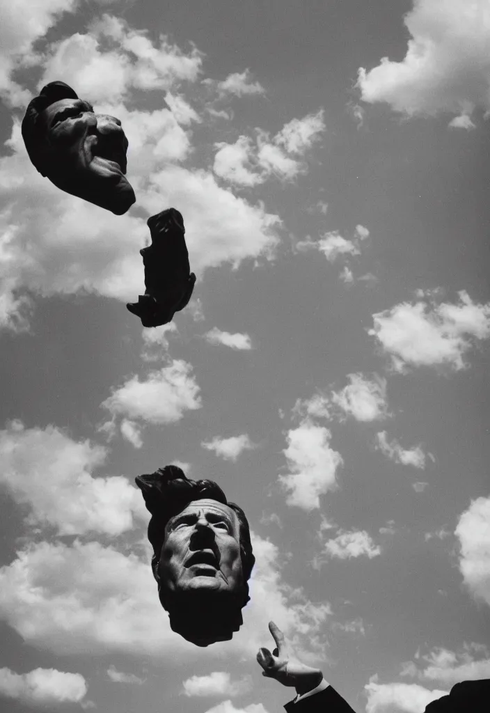 Prompt: portrait of richard nixon as god flying in the air, by charlotte grimm, natural light, detailed face, canon eos c 3 0 0, ƒ 1. 8, 3 5 mm, 8 k, medium - format print