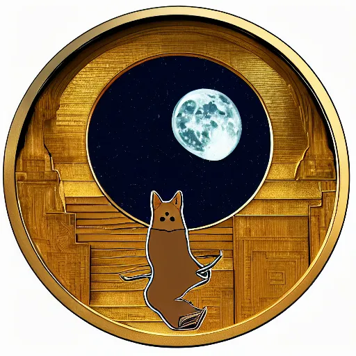 Image similar to doge coin to the moon