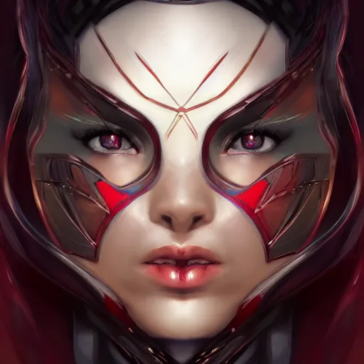 Prompt: face of vi from arcane, centered, symmetrical, artgerm, artstation