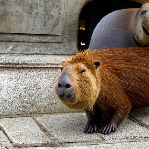 Prompt: Capybara as Fidel Castro