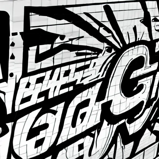 Image similar to Jet Set Radio, 8K HD, black and white