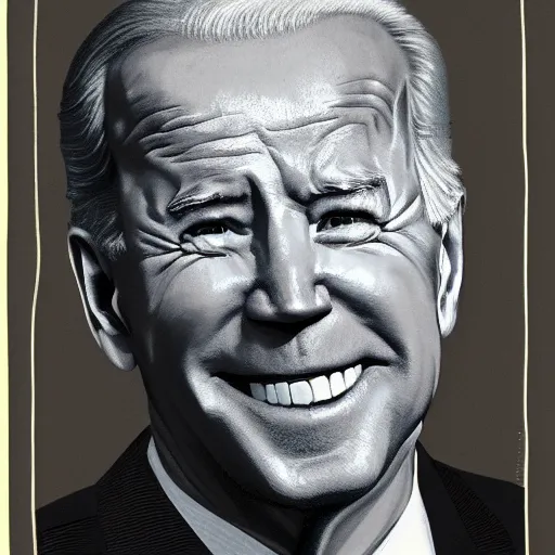 Prompt: joe biden by mandelbrot, benoit b.