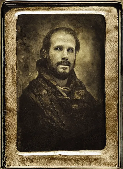 Prompt: old wetplate daguerreotype portrait of the birth of a super hero, explosion of data fragments, fractal, intricate, elegant, highly detailed, parallax, leica, medium format, subsurface scattering, by jheronimus bosch and greg rutkowski and louis jacques mande daguerre