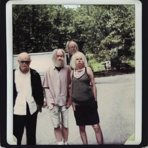 Image similar to found polaroid photo of trash humpers