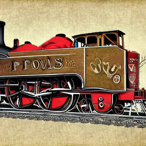 Prompt: steam locomotive pineapple post office, concept art, digital Art