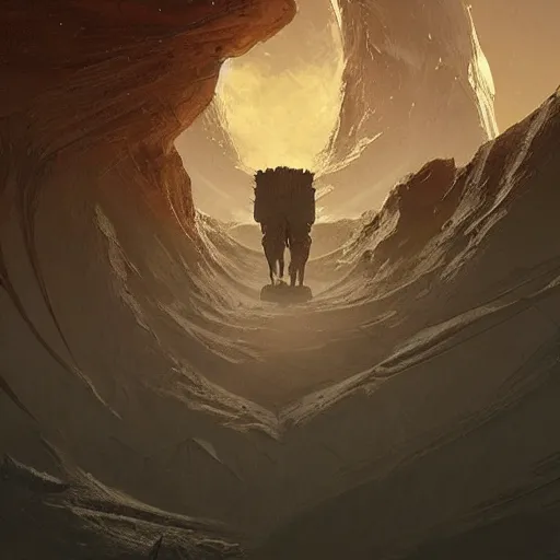 Image similar to gigantic creature on surface of venus, sparth style, fantasy. detailed. sharp focus. trending on artstation. artist greg rutkowski