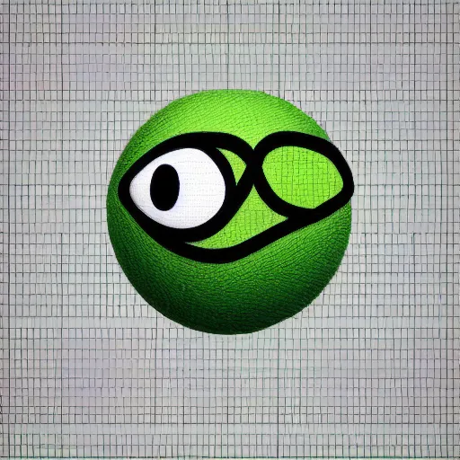 Image similar to emoji smile tennis ball realistic portrait, highly detailed, concept art, sharp focus, illustration