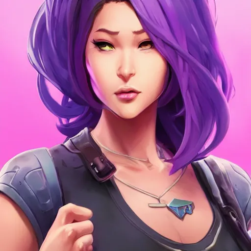 Image similar to beautiful female purple hair fantasy art apex fortnite Video game icon, 2d game art gta5 cover , official fanart behance hd artstation by Jesper Ejsing, by RHADS, Makoto Shinkai and Lois van baarle, ilya kuvshinov, rossdraws