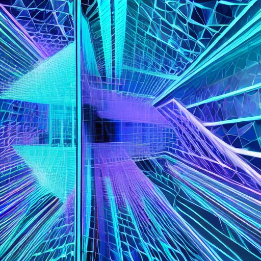 Image similar to photo of data - driven, inspired by refik anadol, three - dimensional, generative structures, multi - coloured, cinematic