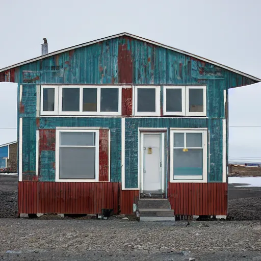 Prompt: avant - garde residential property in nome, alaska.