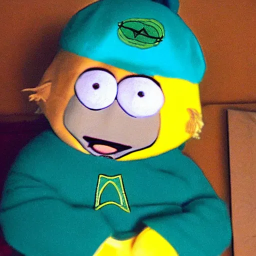 Image similar to cartman as a fluffy muppet