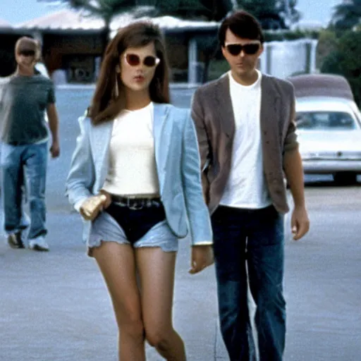 Prompt: a film still from the film Risky Business