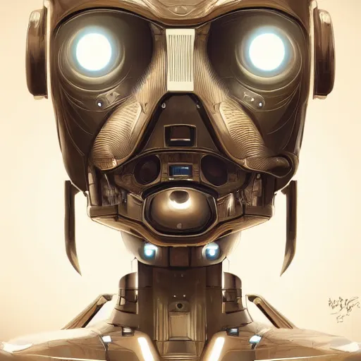 Prompt: a humanoid droid, looking into a mirror, disappointed, smooth, sharp focus, award - winning, masterpiece, in the style of of beth cavener, jin kagetsu, james jean and wlop, face symmetry, masterpiece, award winning, sharp focus, intricate concept art, ambient lighting, artstation,